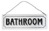 METAL BATHROOM SIGN